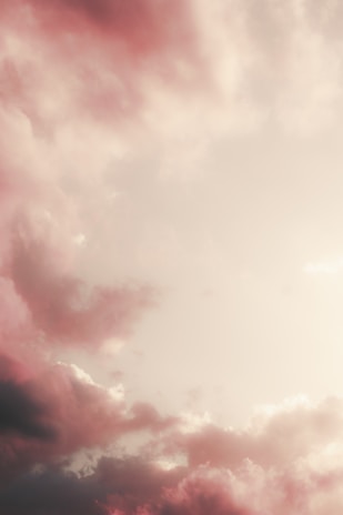 white clouds and blue sky