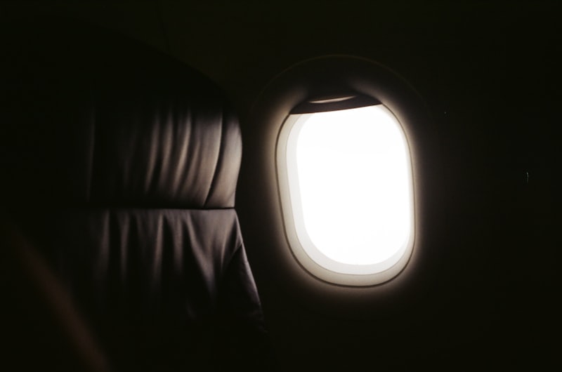 Airplane window view