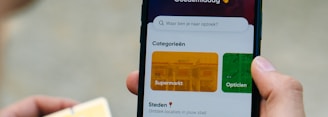 person holding iphone and credit card to make a payment with alternative options