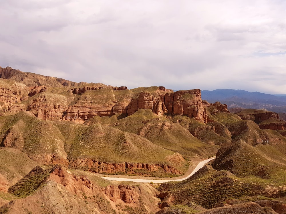 brown rocky mountain under white cloudy sky during daytime