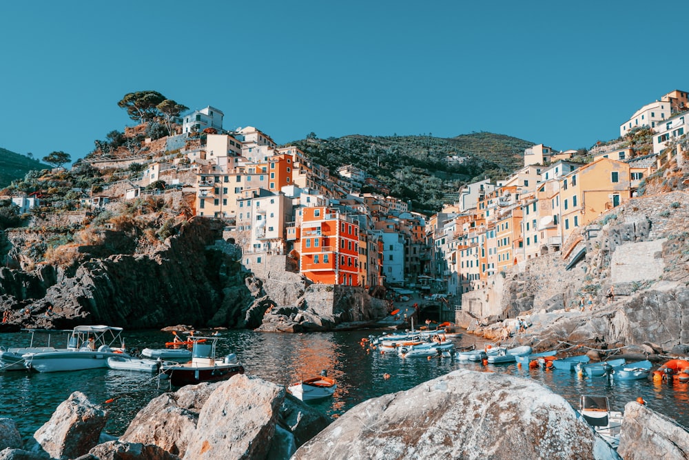 brown and white concrete buildings near body of water during daytime