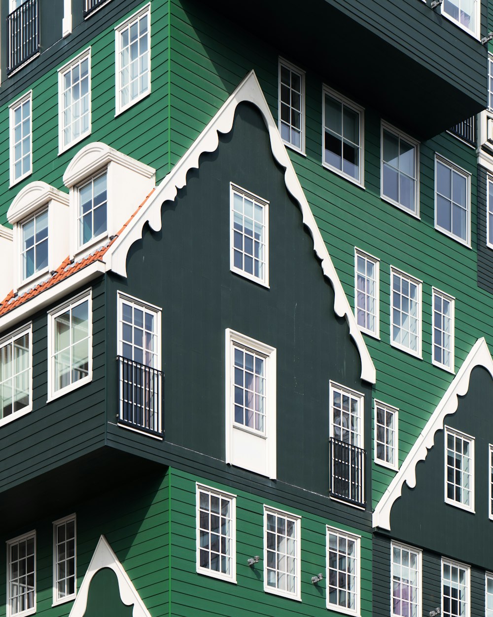 green and white concrete building