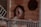A small animal, possibly a hamster or a rat, is yawning inside a wooden house on a shelf. The house has an engraving labeled 'Green Farm' visible on the front. The scene is set in a cage with metal bars in the foreground.