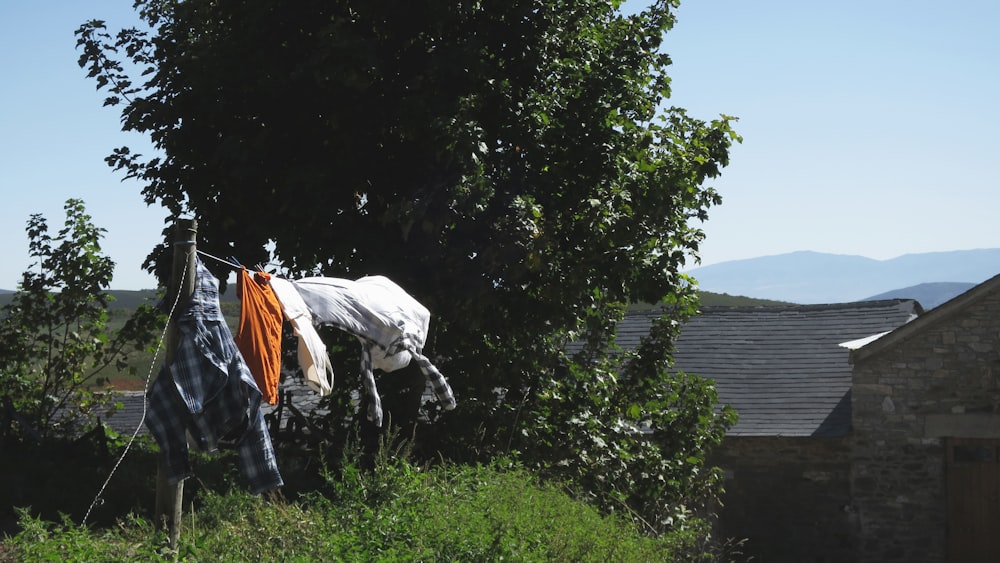 Mann im weißen Hemd Reitpferd Statue