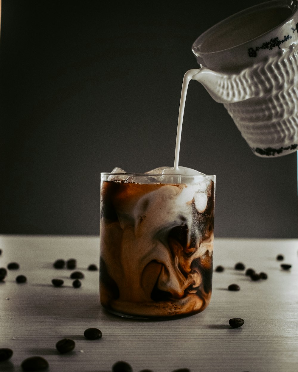 white ceramic mug with ice cream