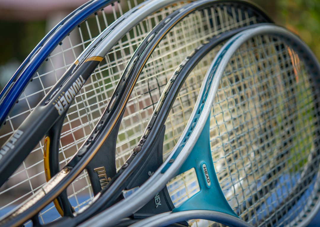 tennis racket closeup