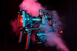 red and black metal machine