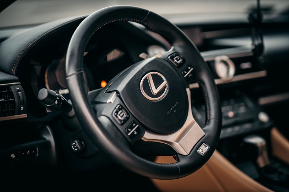 black and silver jeep steering wheel