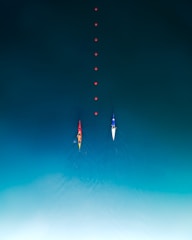 3 red and white flags