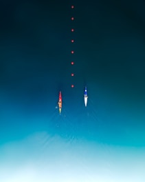 3 red and white flags