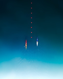 3 red and white flags