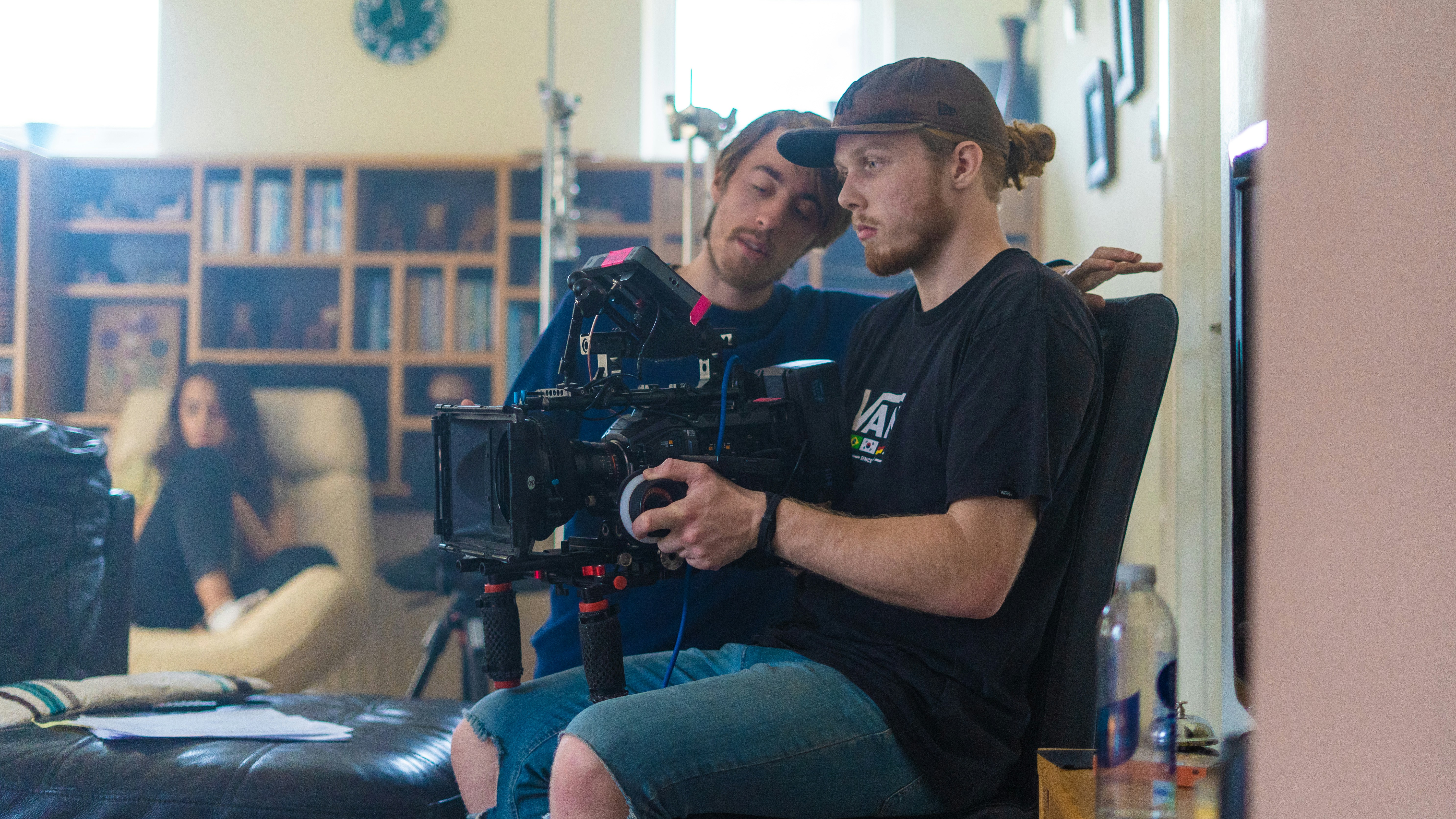 A BTS (behind the scenes) photo from John Buckleys music video 'Running back to you'. Director - Benedict Webb, DP - Joel Tucker