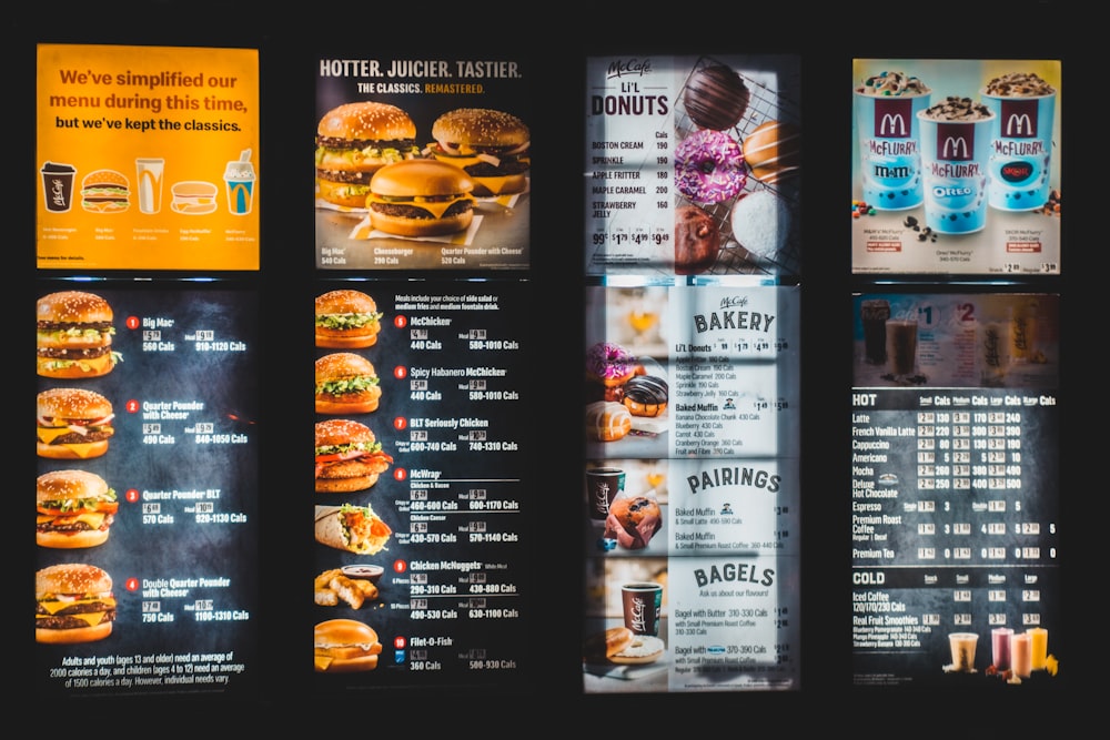 Menu di ristorante