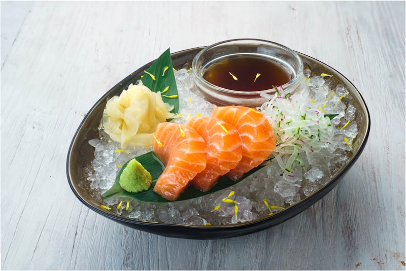 Salmon sashimi