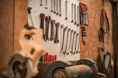 brown and gray metal tools