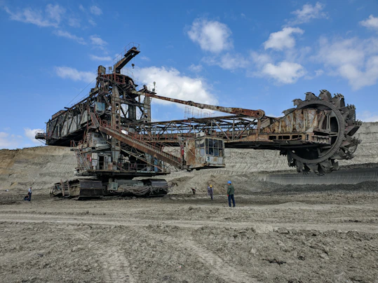 brown and black industrial machine