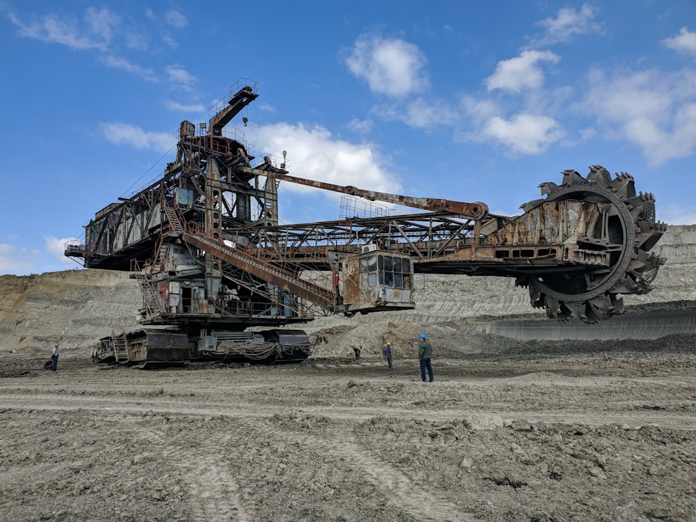 brown and black industrial machine