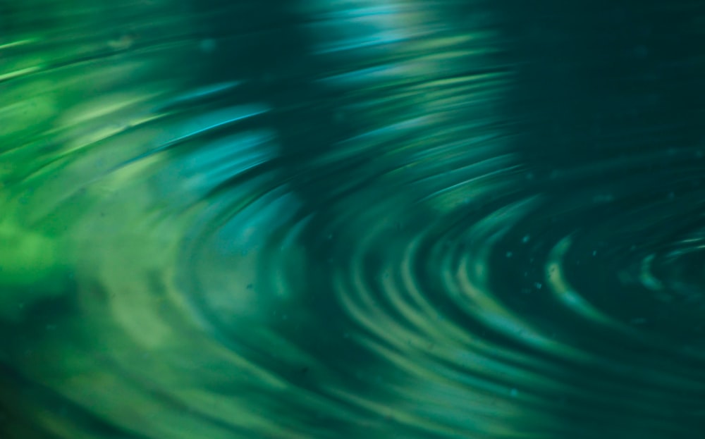 green and blue water wave