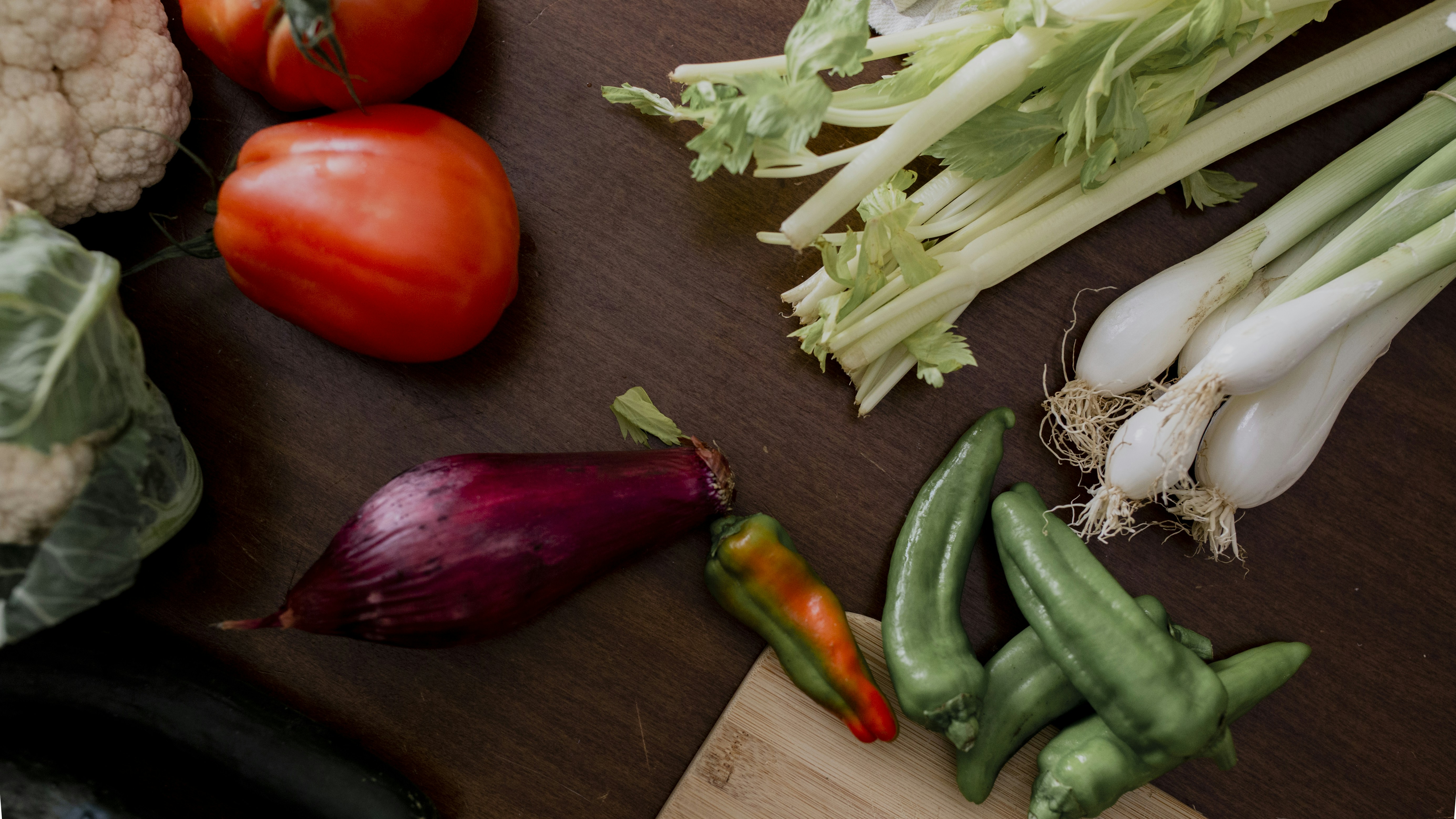 Fresh red and green chili peppers