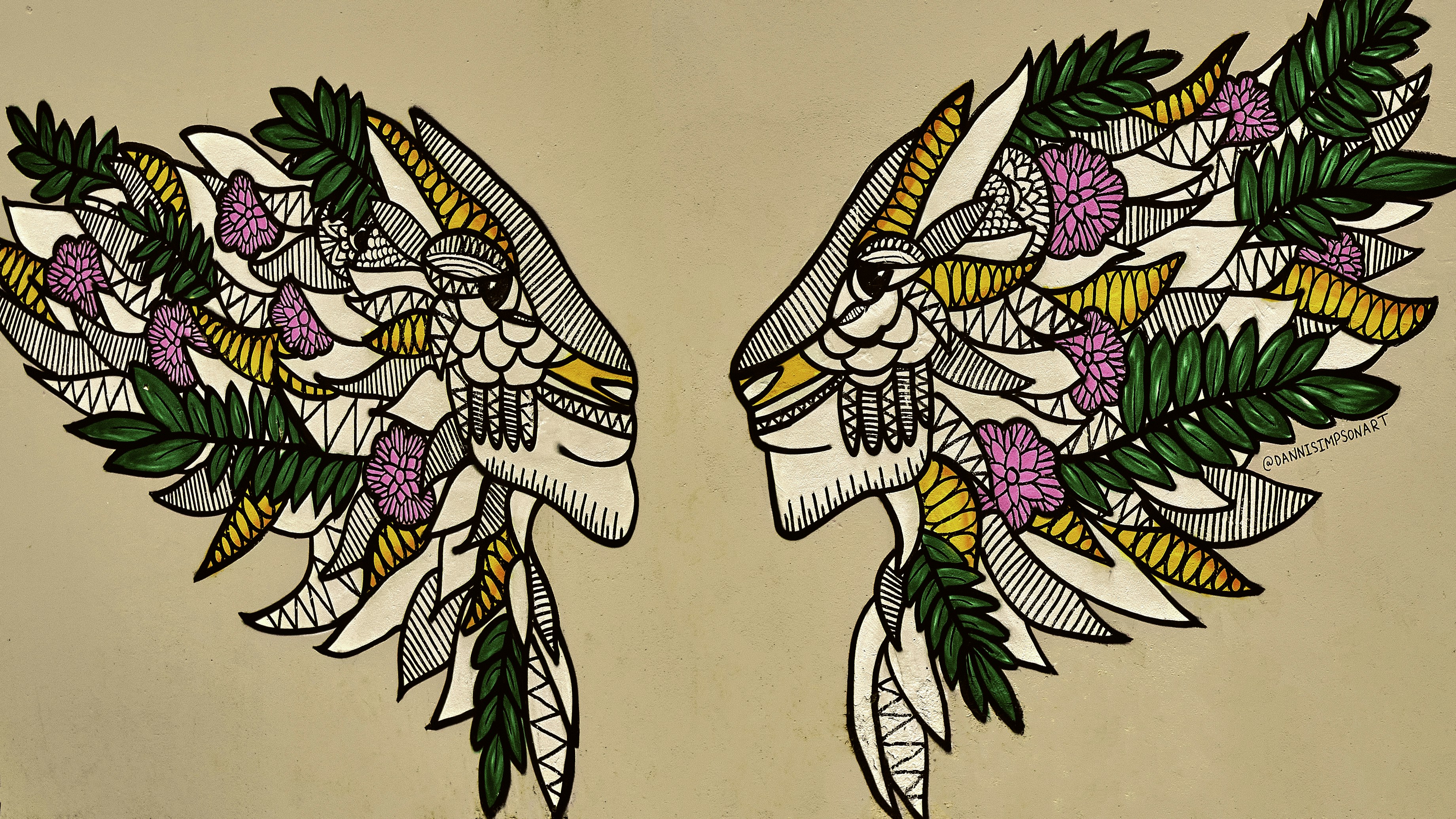 white black and green butterfly illustration