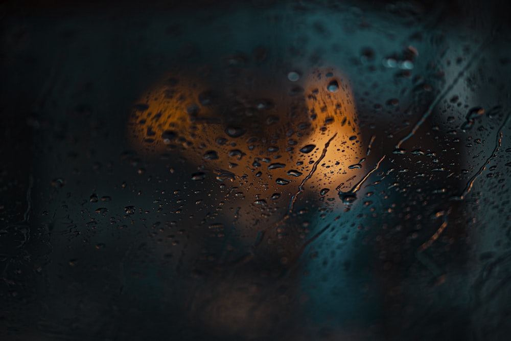 water droplets on glass panel