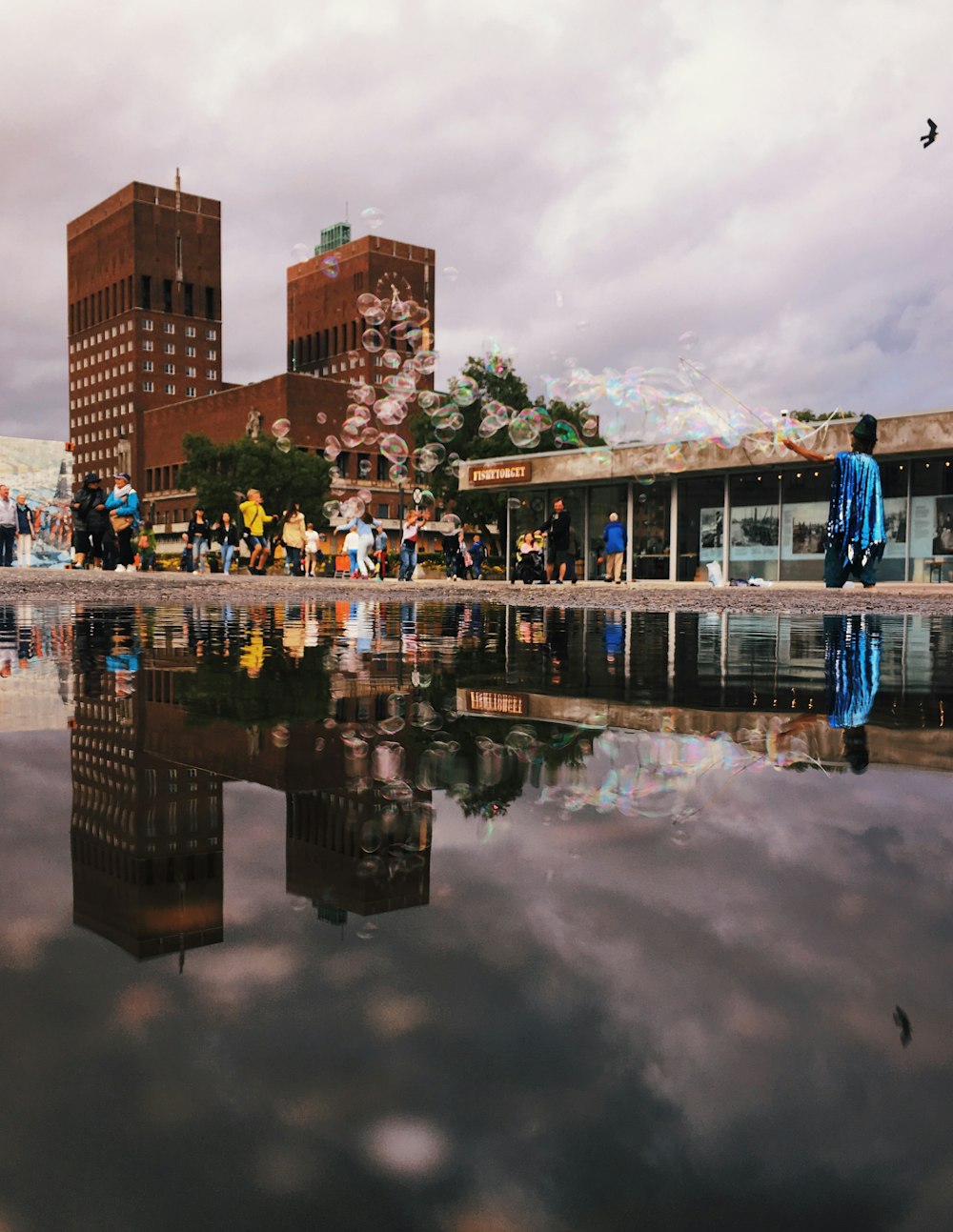 people walking on park near brown concrete building during daytime