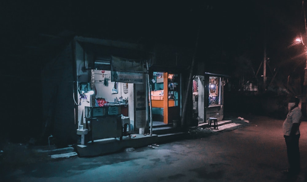 red and white vending machine