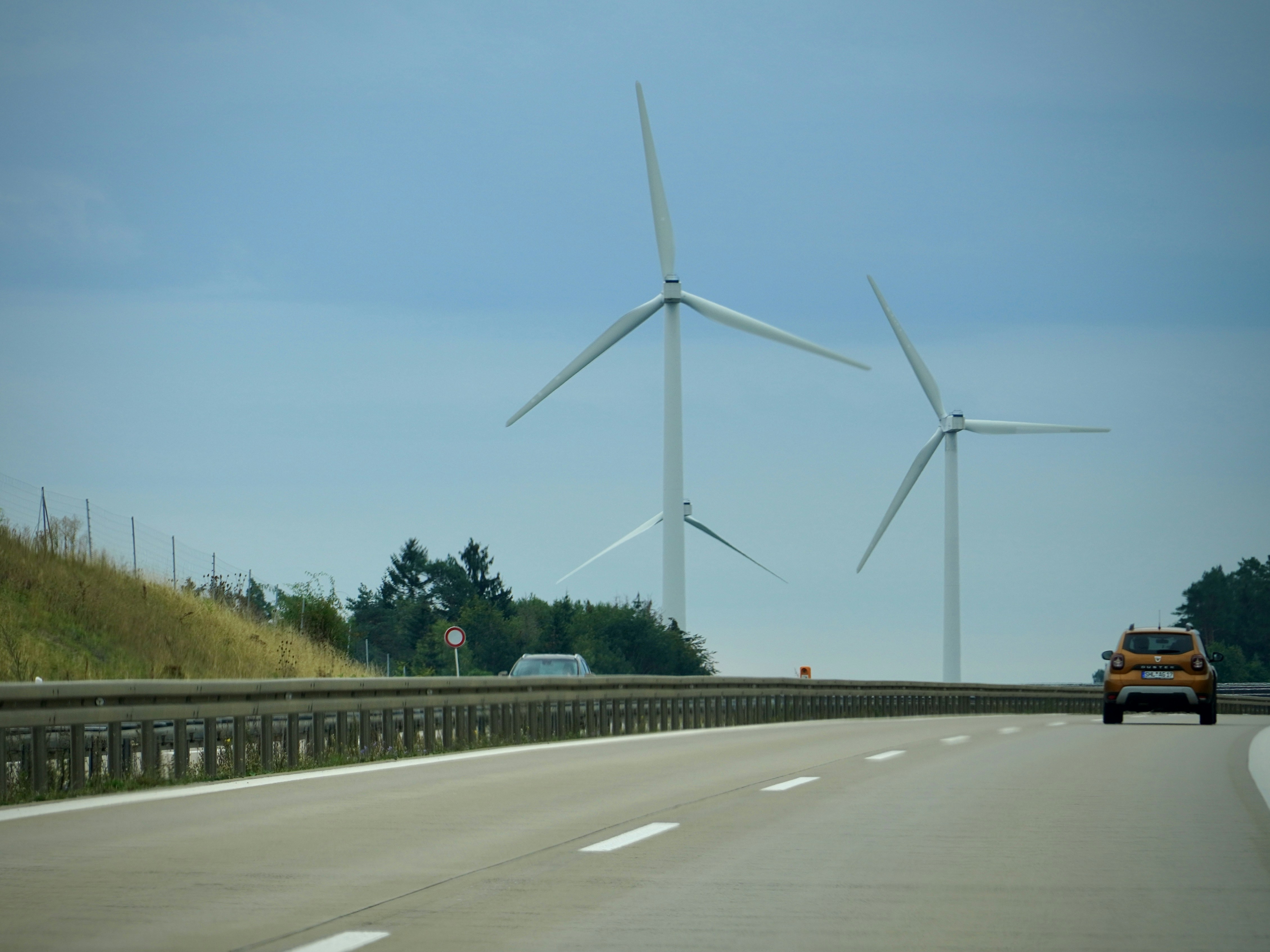 Wind turbines in operation