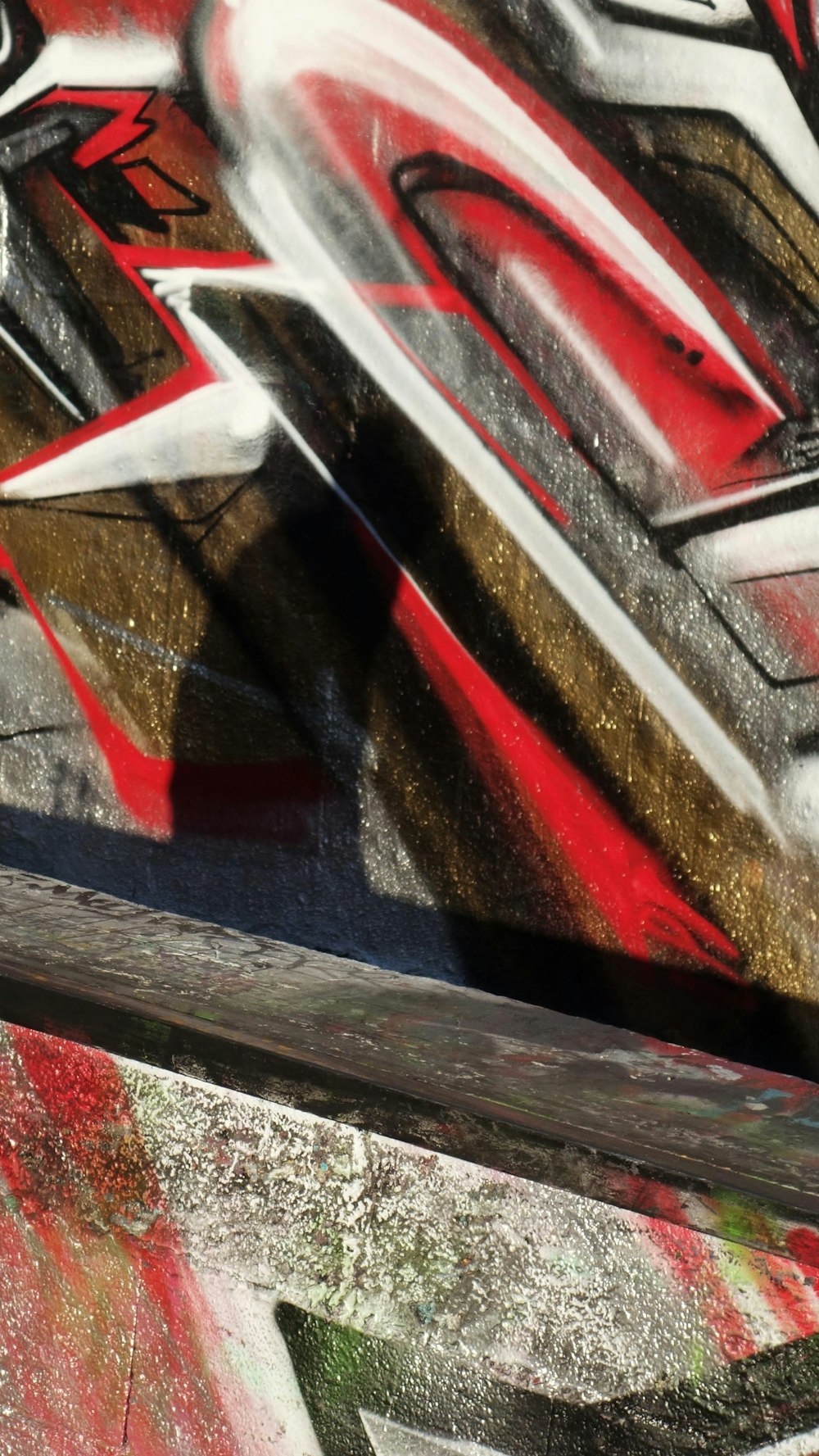 red and white concrete wall