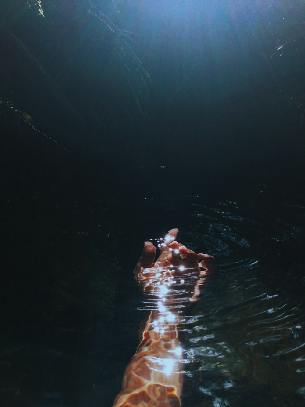 水中の女性