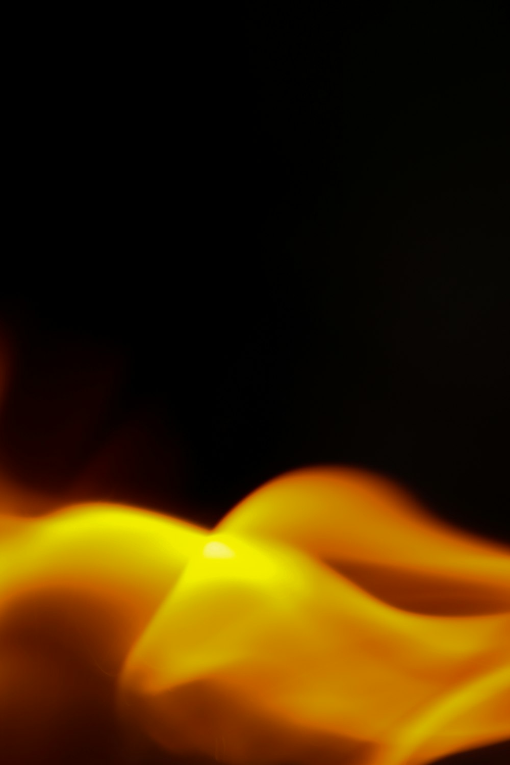 yellow fire in dark room