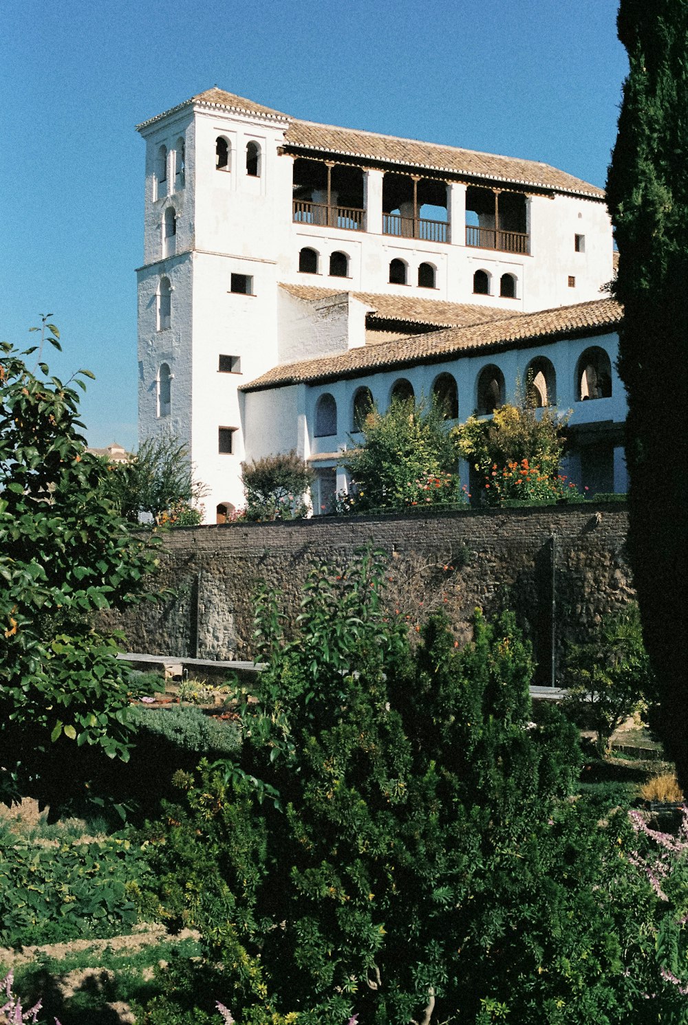 white concrete building near green trees during daytime