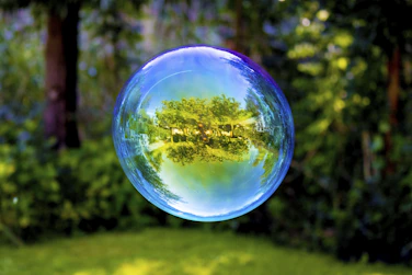 clear bubble in mid air during daytime