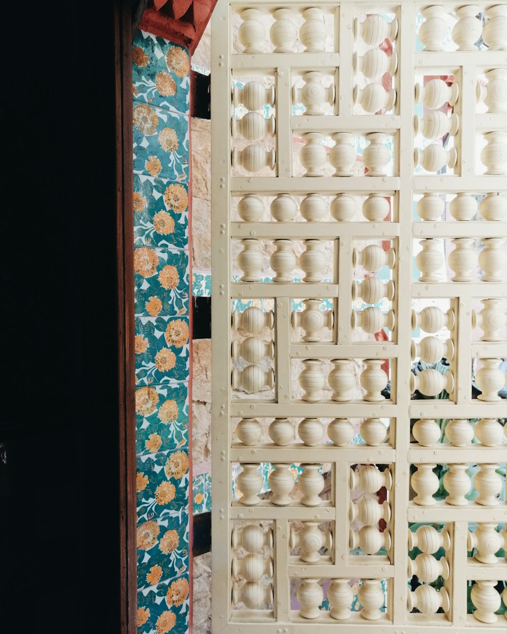 white and brown chess pieces on white and blue ceramic container