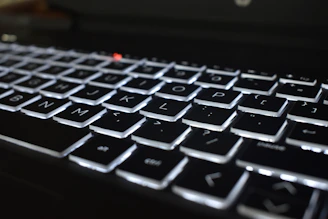 black and white computer keyboard