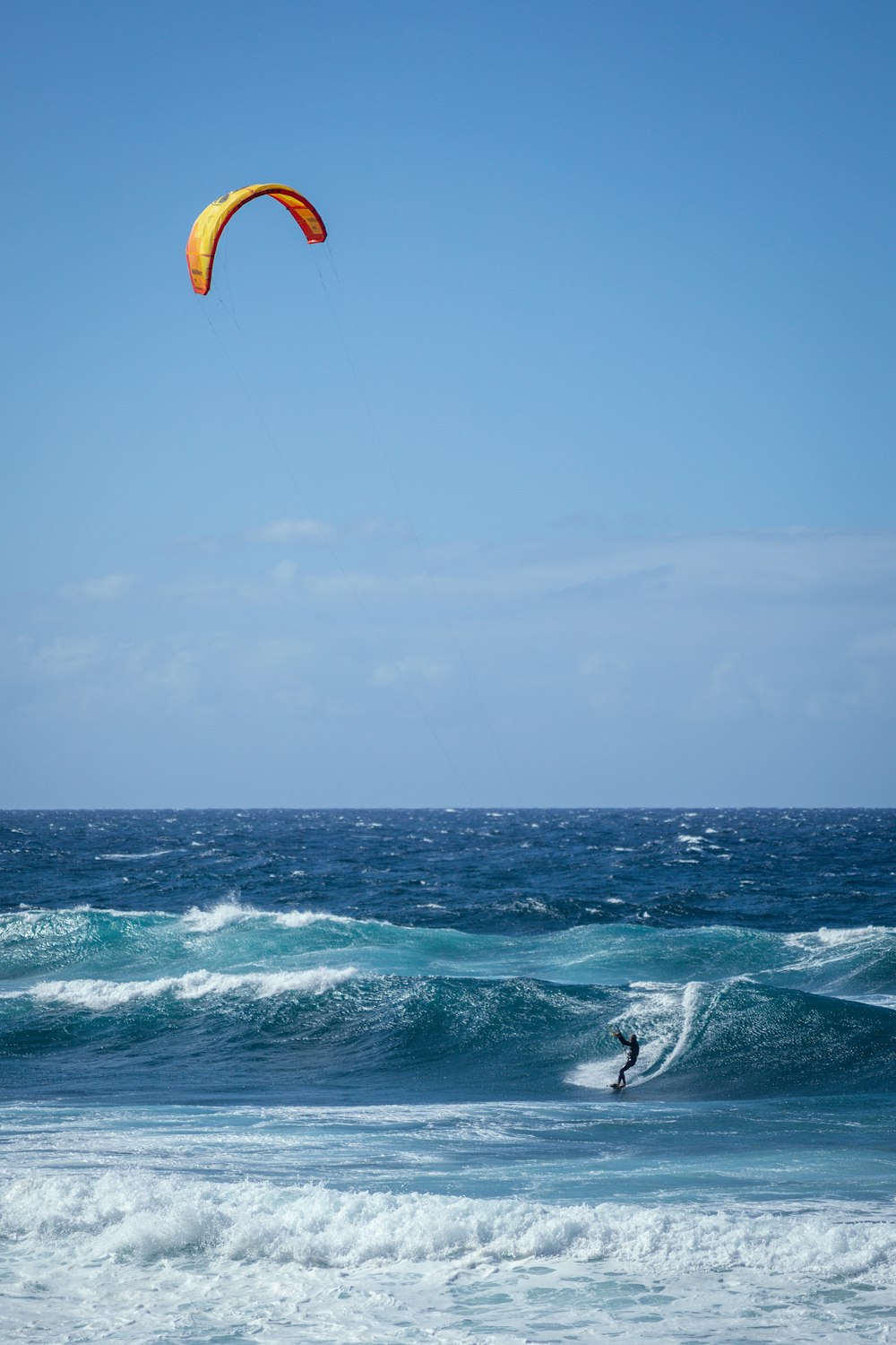 person surfing on sea waves during daytime