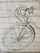 Designer sketching a new bicycle model on a wooden desk.