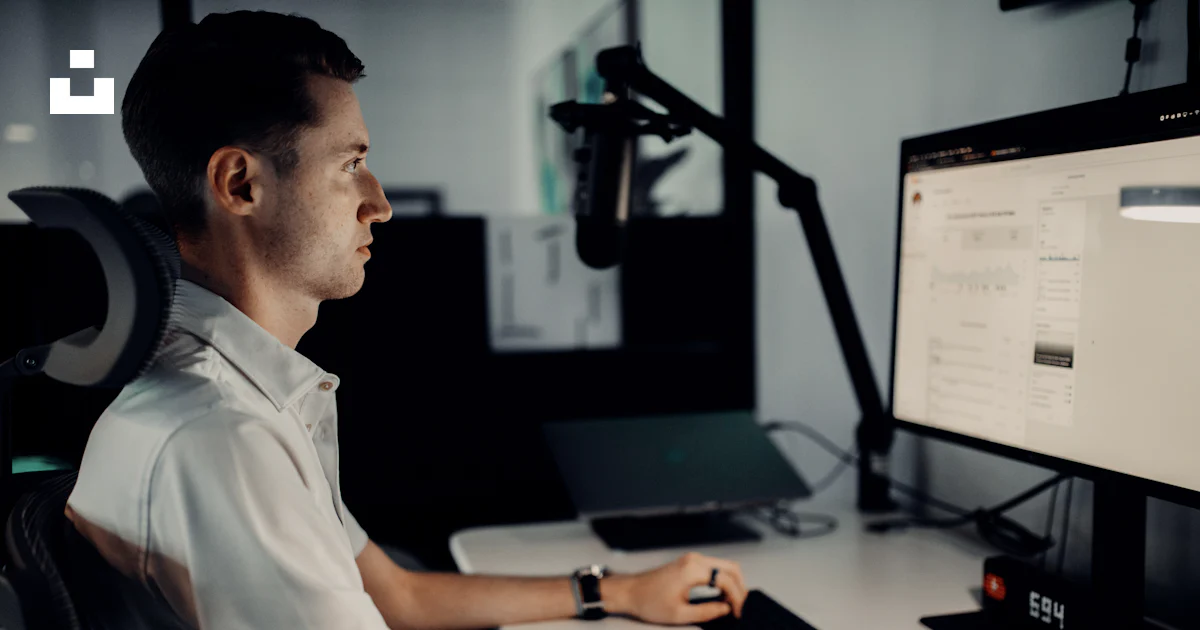 Button Computer. Man Man in white button up shirt holding black computer keyboard photo ...