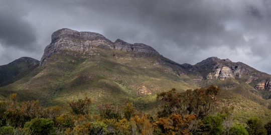 green and brown grass field near mountain under gray cloudy sky during daytime in Bluff Knoll Australia