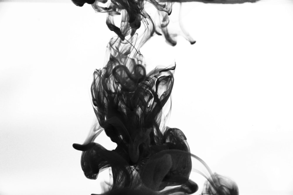Pintura abstracta en blanco y negro