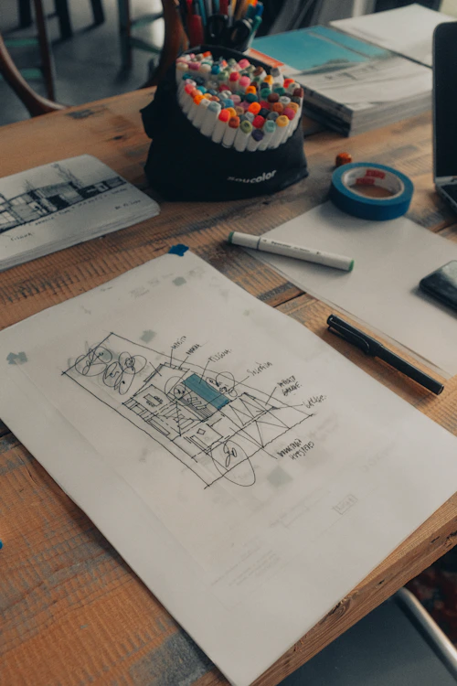 Plan coté d'une maison individuelle en cours d'étude