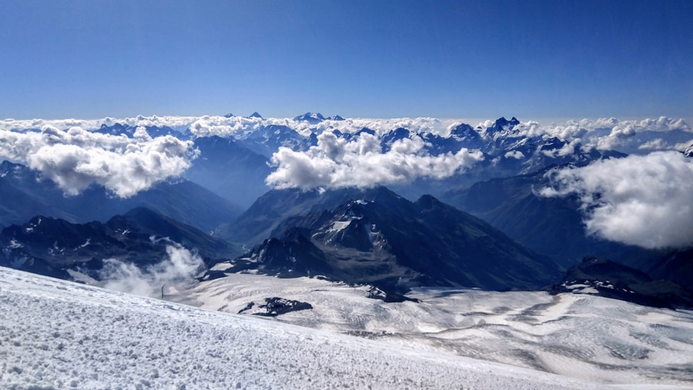 snow covered mountain under blue sky during daytime