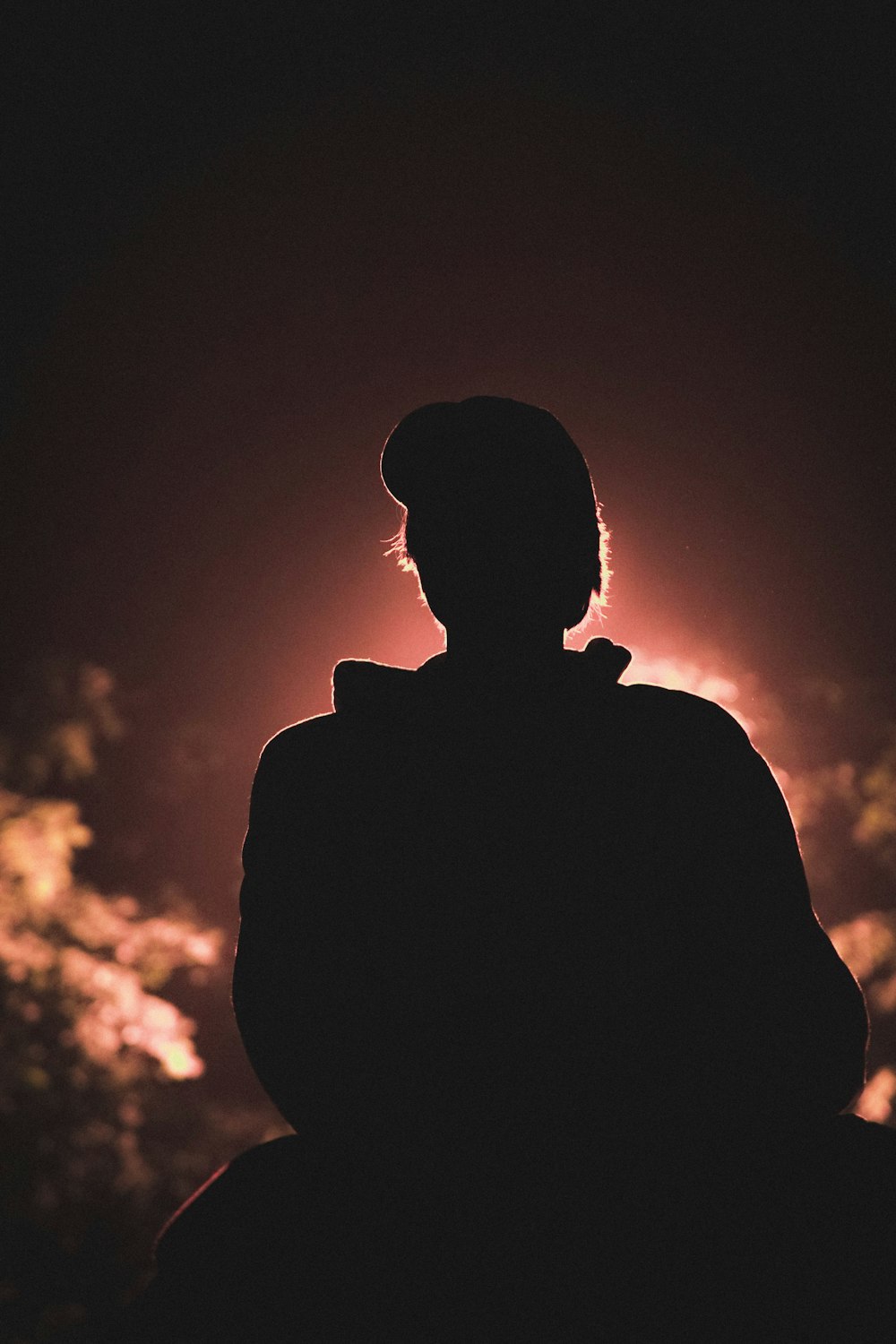 silhouette of man during sunset