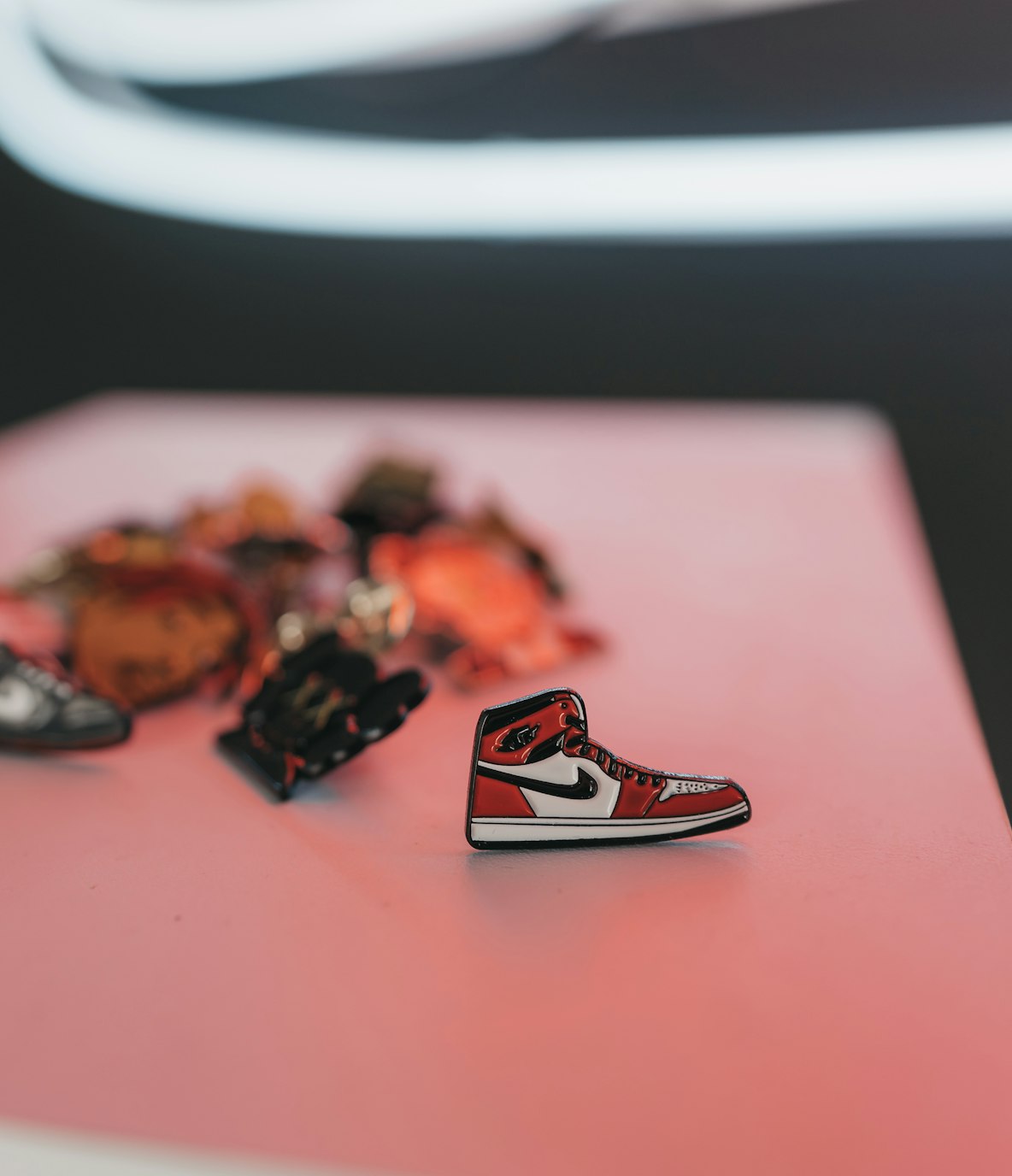 Woman wearing customized pins