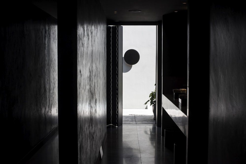 white floor tiles and green plant