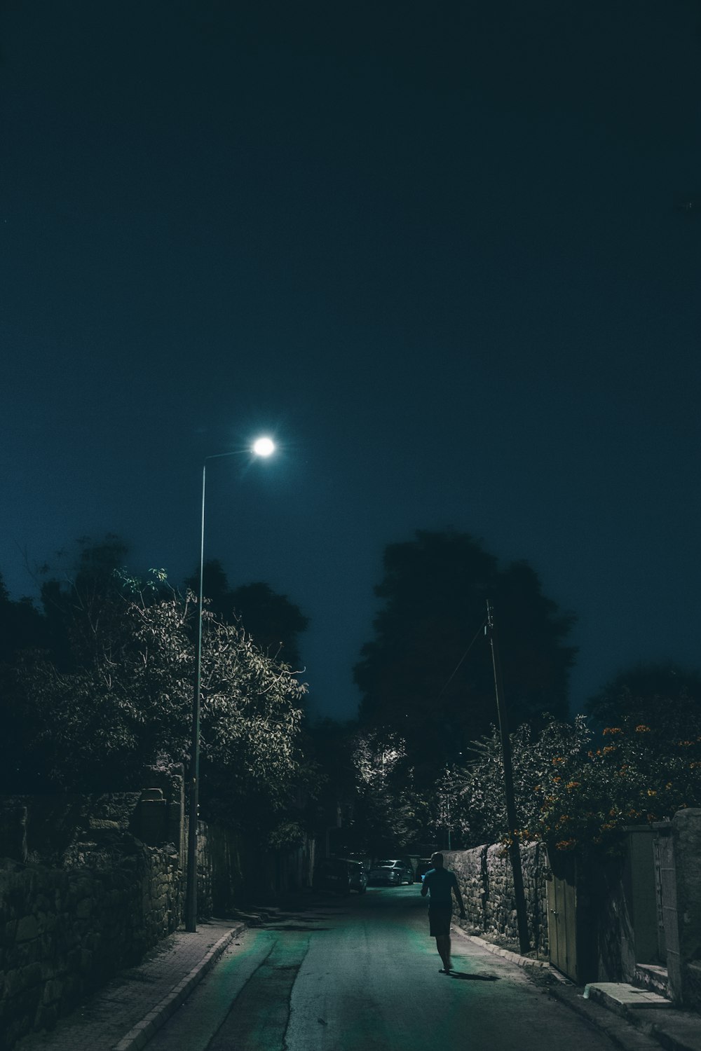 street light turned on during night time