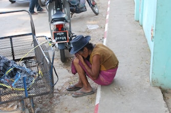 Plumber working on pipes