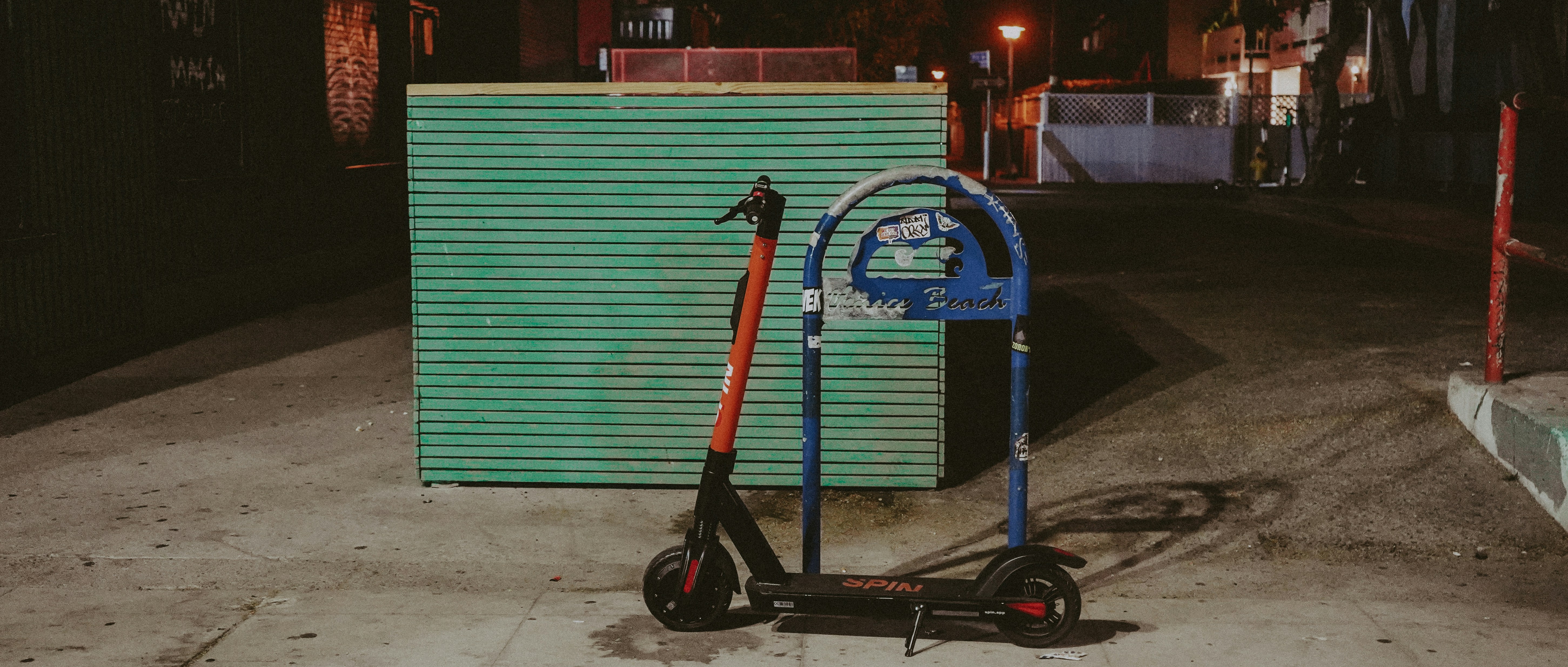 black and red kick scooter