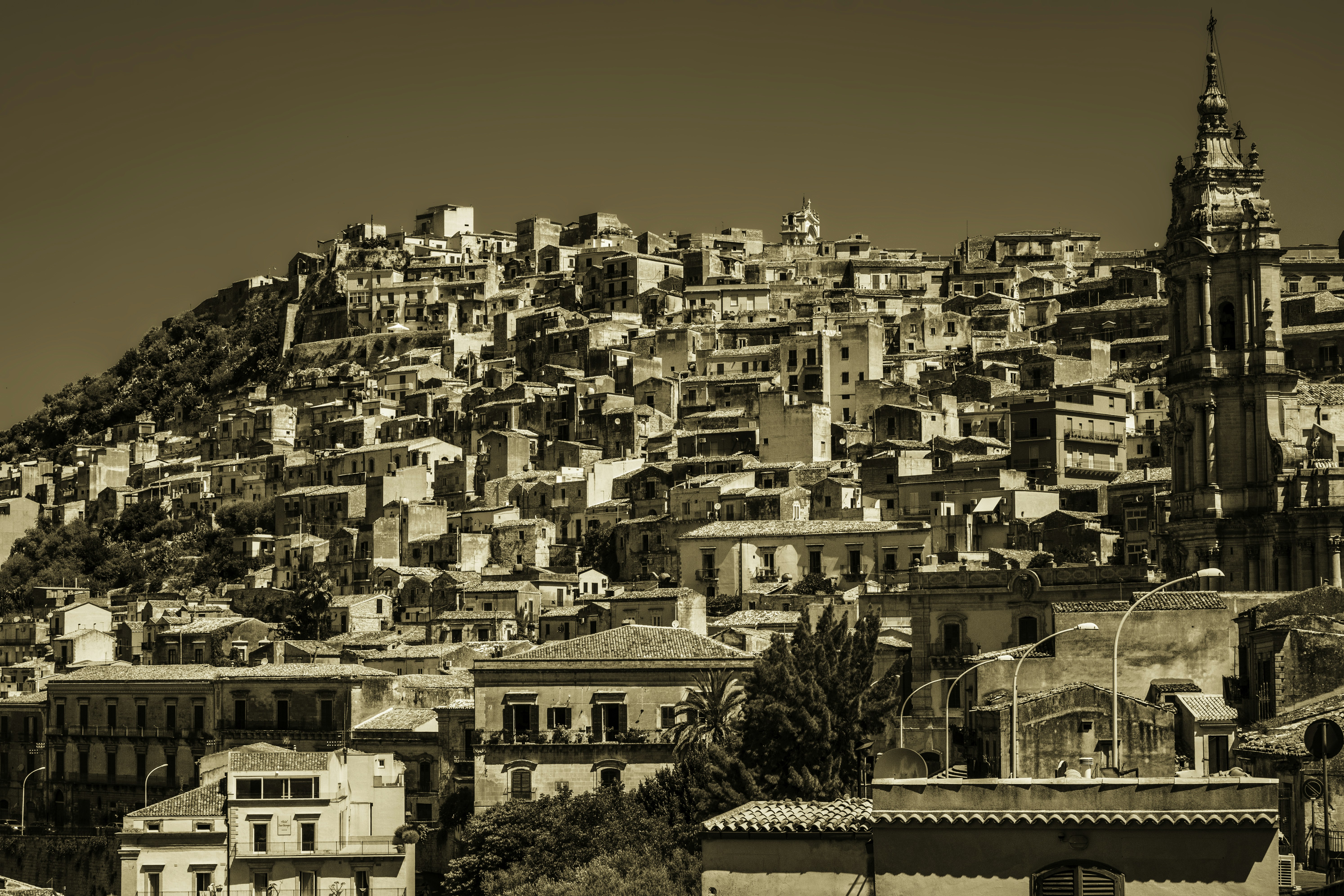 Overlooking Modica. The residents of the Sicilian home of chocolate.