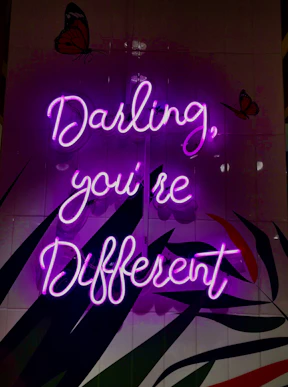 purple happy birthday neon light signage